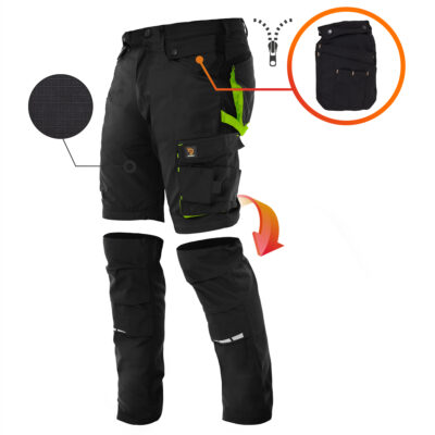 Spodnie wielofunkcyjne ZEUS BLACK - obrazek 3