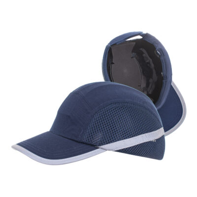 Czapka ochronna (czapkokask) BUMPCAP z siatką GRANAT