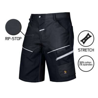 Spodnie krótkie LANDER SPANDEX BLACK