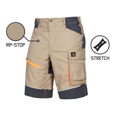 Spodnie krótkie LIDO SPANDEX KHAKI