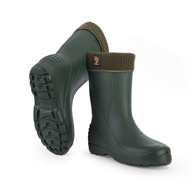 Kalosze damskie EVA LARIS (czarne, zielone)