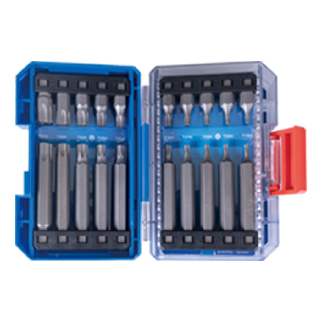 Zestaw bitów (10mm 41cz. HEX 5 - 10mm. TORX T10 - T60. SPLINE 5 - 14mm )
