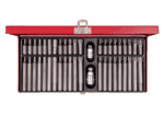 Zestaw bitów 10 mm 44 cz. w kasecie (HEX 4 - 12mm, TORX T20 - T60, SPLINE M - M12)