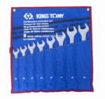 Zestaw kluczy płasko - oczkowych w etui (8 cz. 18 - 32mm)