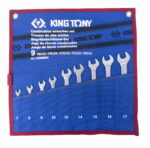 Zestaw kluczy płasko - oczkowych w etui (9 cz. 7 - 17mm)