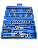 Zestaw nasadek 1/4" z akcesoriami, 46 cz.