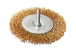 Szczotka tarczowa z trzpieniem (stal mosiądzowana)