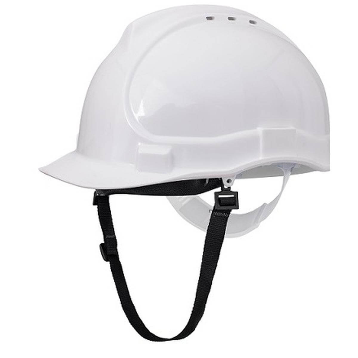 Hełm przemysłowy BRATEK-3 z paskiem BIAŁY