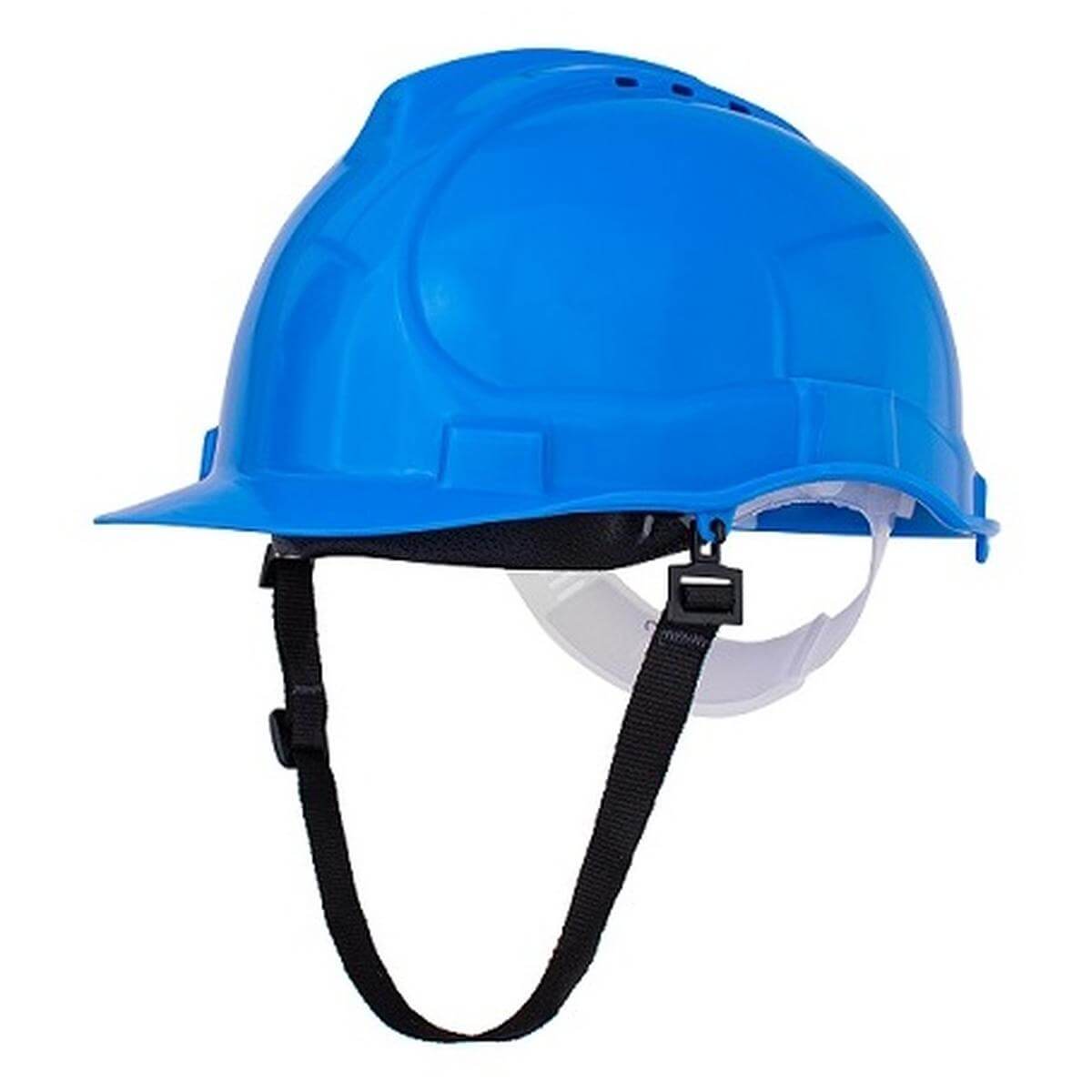 Hełm przemysłowy BRATEK-3 z paskiem NIEBIESKI