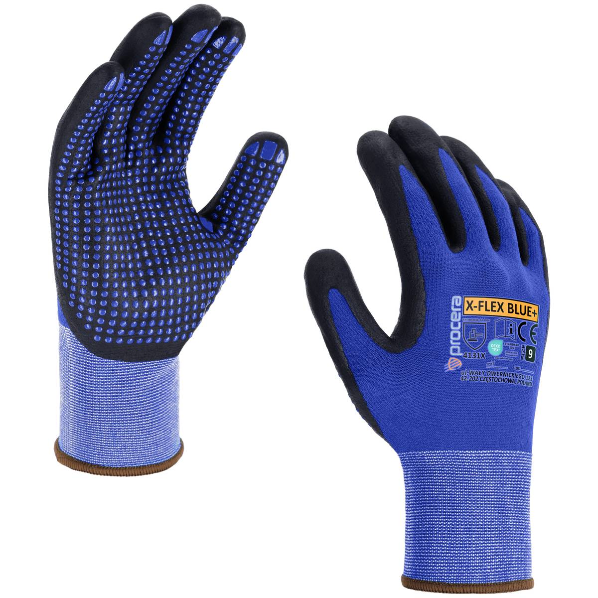Rękawice ochronne X-FLEX BLUE+